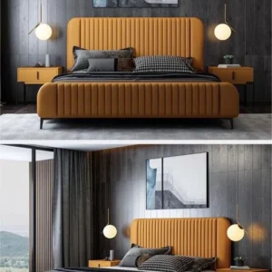 queen size bed with side tables